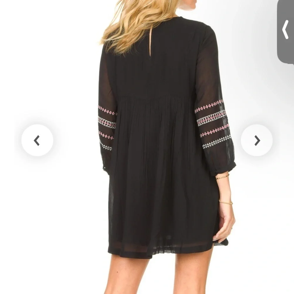BA&SH Colombe Embroidered Mini Dress Size 6